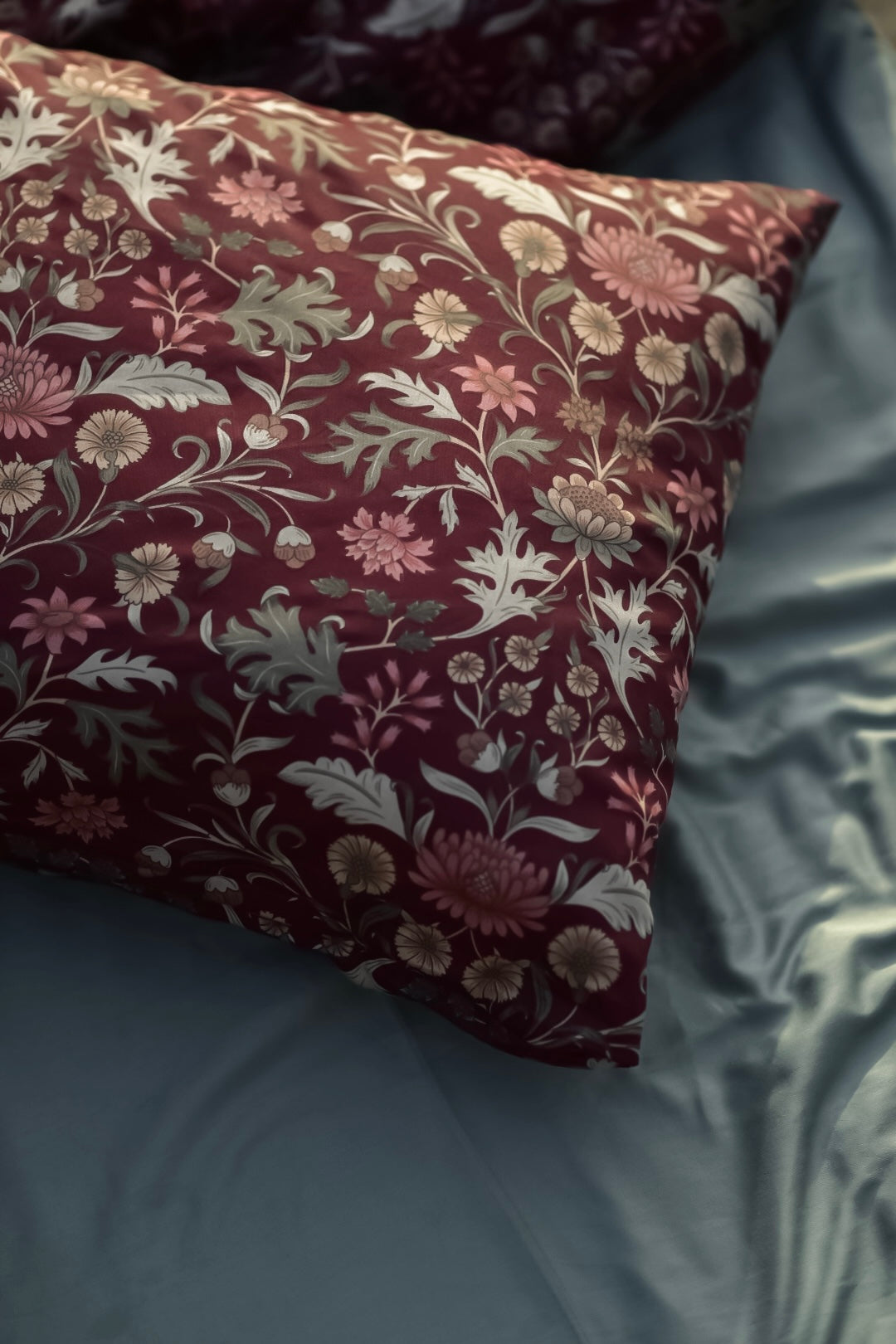 Burgundy meadow - 7 Piece Comforter Set