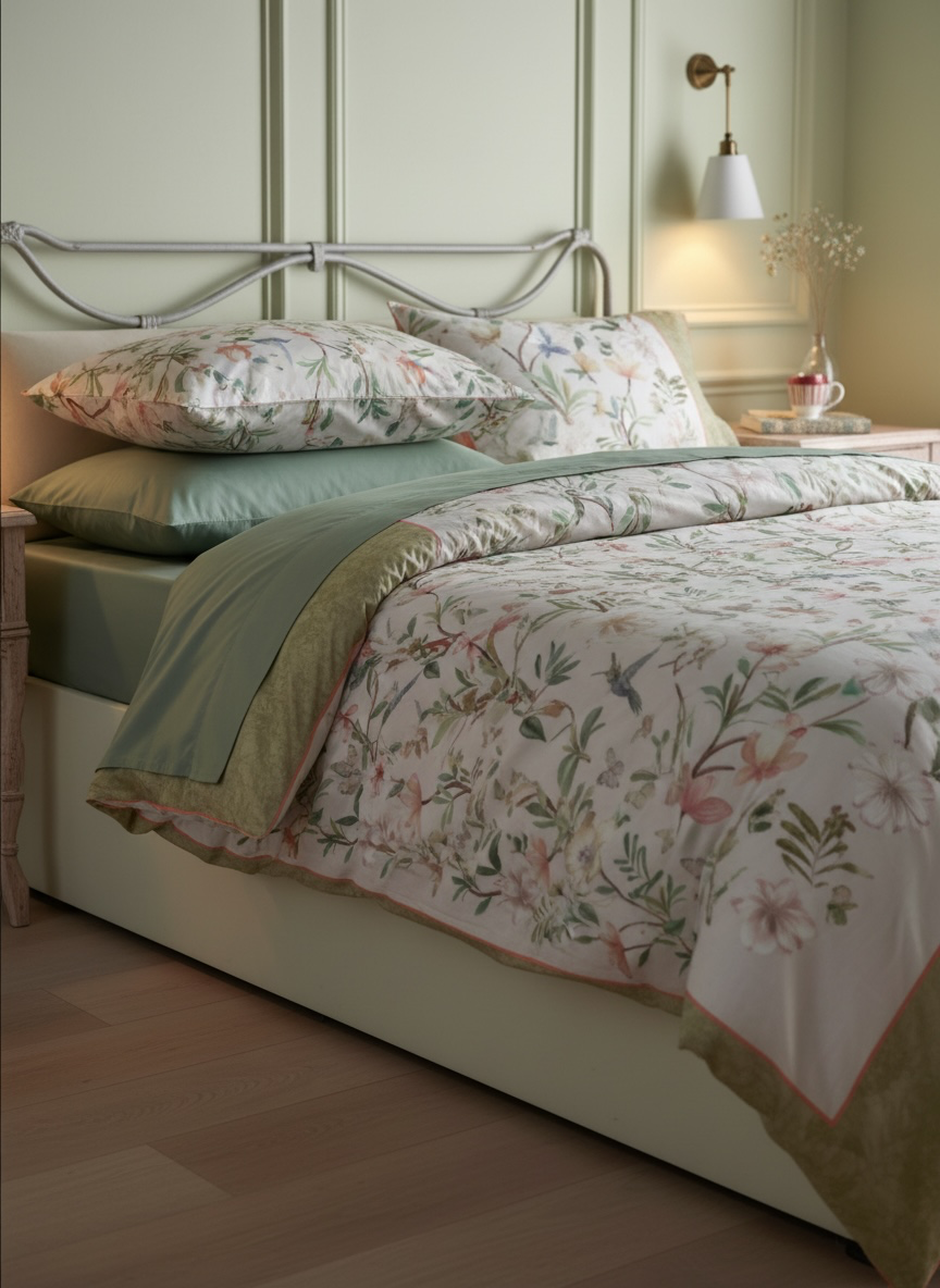 Bloom & Hummingbird - 7 piece duvet cover set